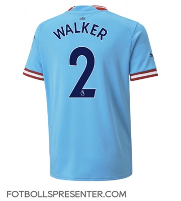 Manchester City Kyle Walker #2 Hemma Matchtröja 2022-23 Kortärmad